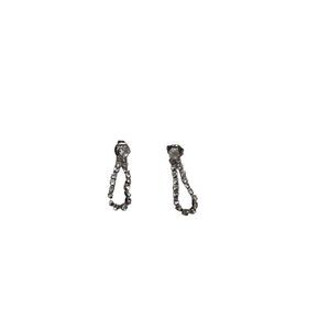 Pierced dangle sparkly earrings.